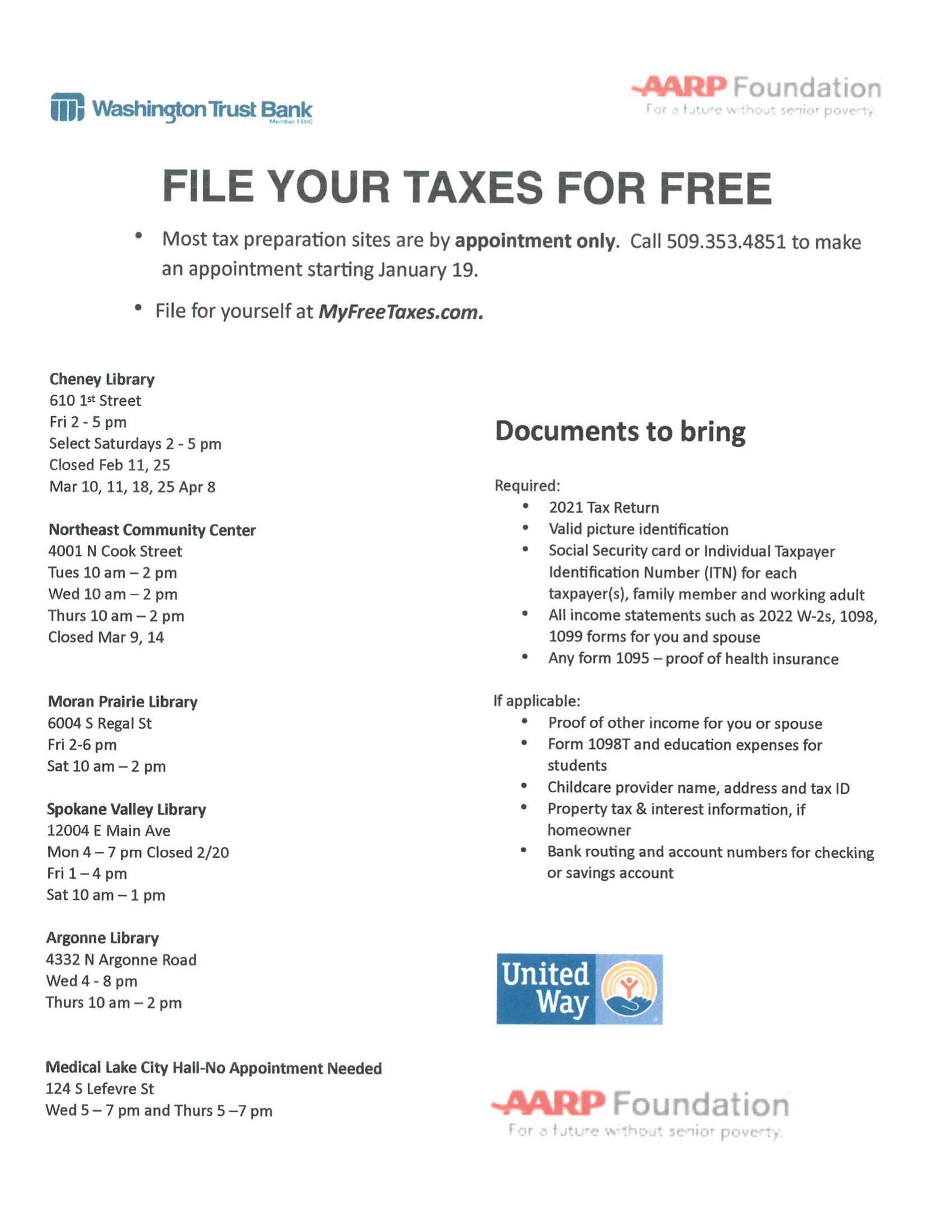 FREE TaxAide Northeast Community Center